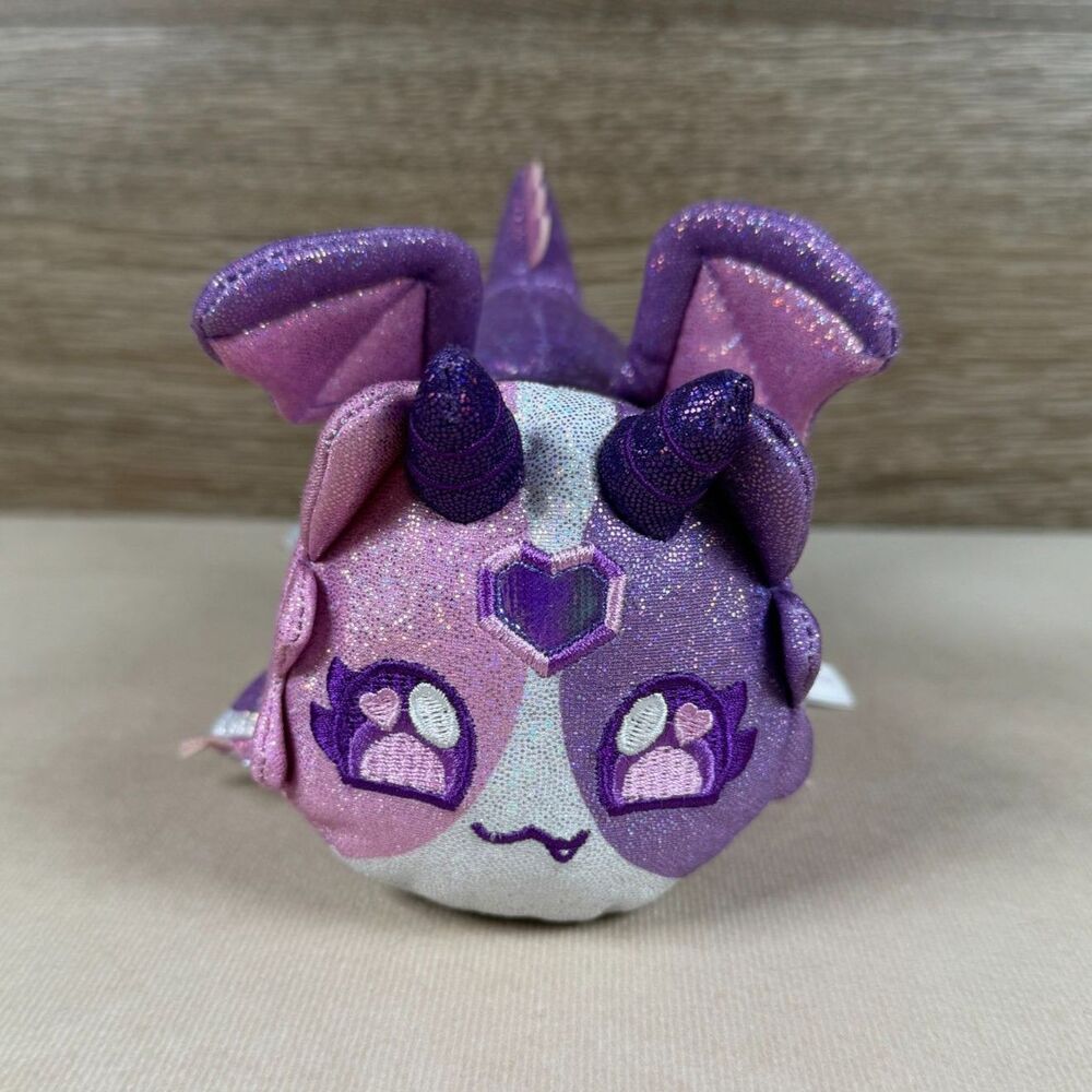 Official Aphmau Amethyst Dragon Cat MeeMeow Plush 2025 Glitter 5" Toy